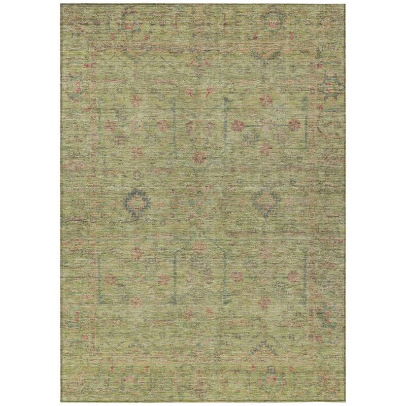 HomeRoots Floral Traditional Rectangle Outdoor Rug