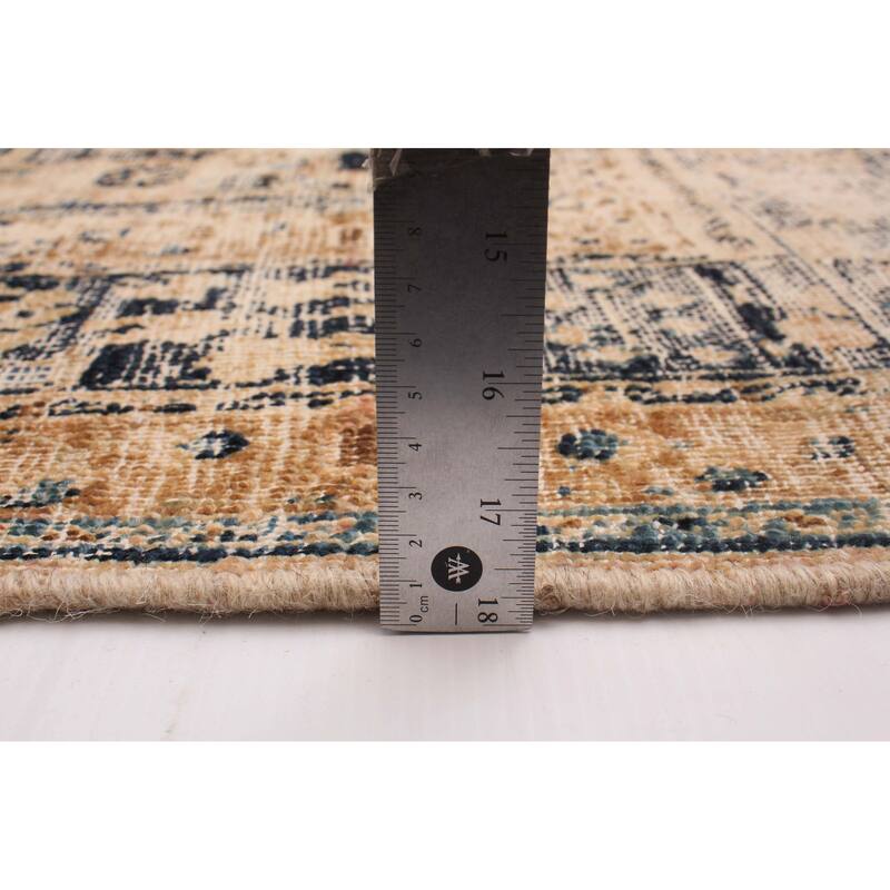 ECARPETGALLERY Hand-knotted Antalya Vintage Tan Wool Rug - 6'4 x 9'4