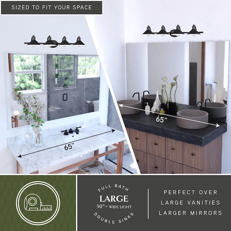 Akron 4-light Farmhouse Bathroom Vanity Fixture