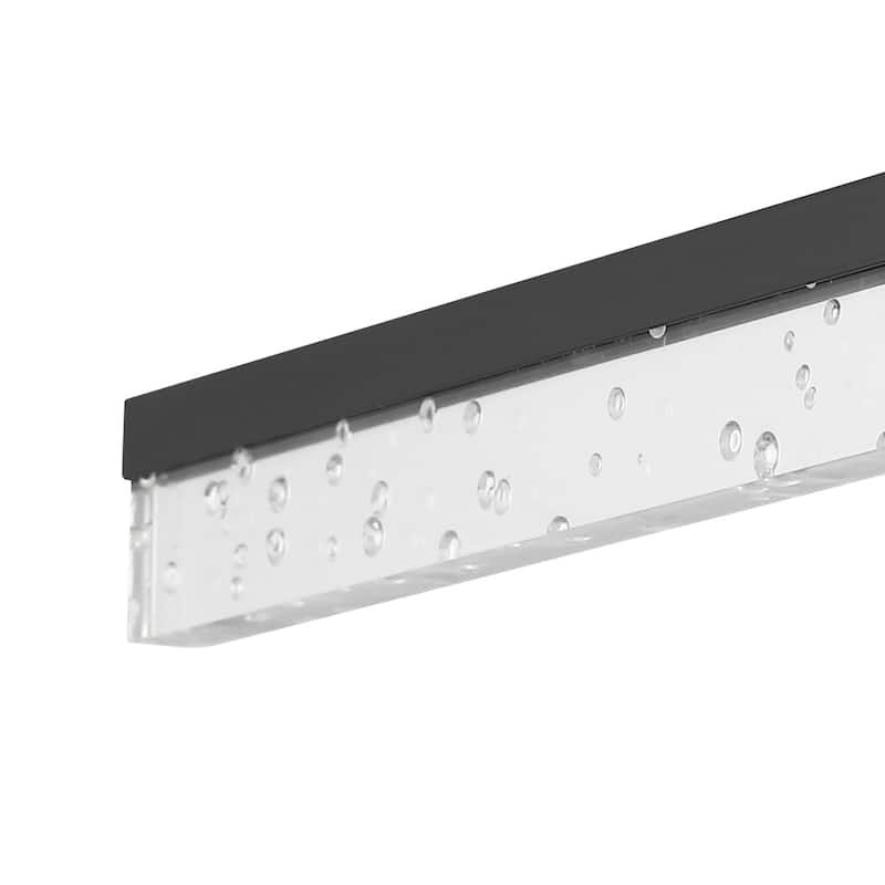 Baxter 22" 1-Light Modern Contemporary 360-Degree Rotatable Iron/Seeded Acrylic Integrated LED Vanity Light, by JONATHAN Y