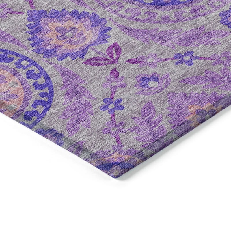 Machine Washable Indoor/ Outdoor Chantille Boho Suzani Rug