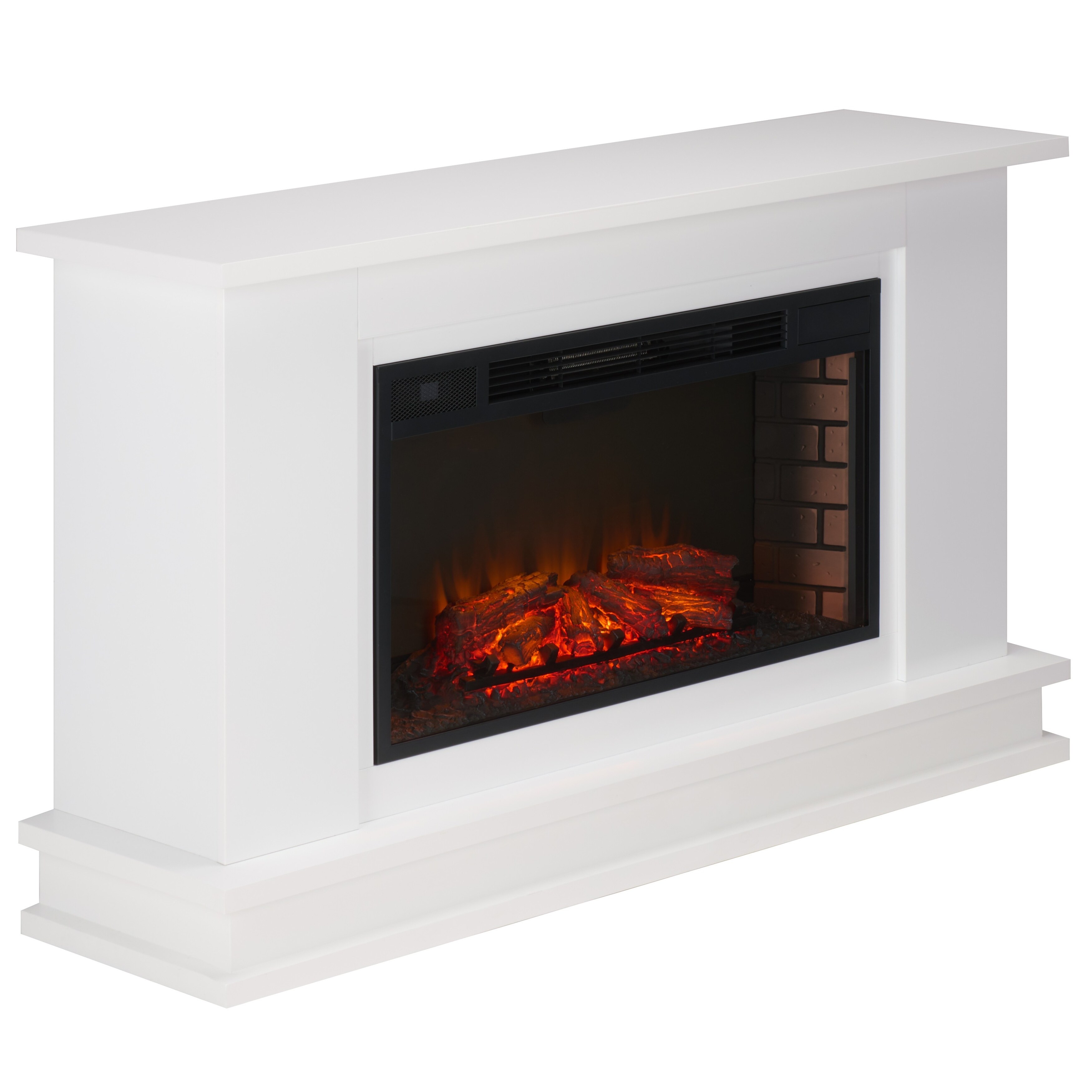 【ZAKI】In Flames⁡⁡、White Houseセット SEI Furniture Thelma Electic Fireplace Mantel With Firebox - 55