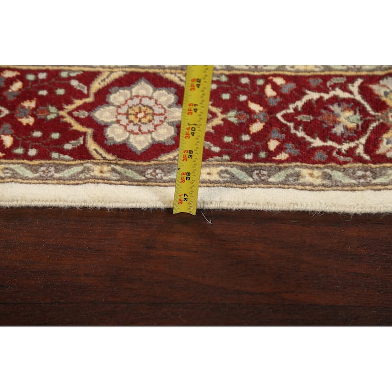 Wool/ Silk Floral Tabriz Oriental Vegetable Dye Area Rug Hand-knotted - 4'1" x 6'5"