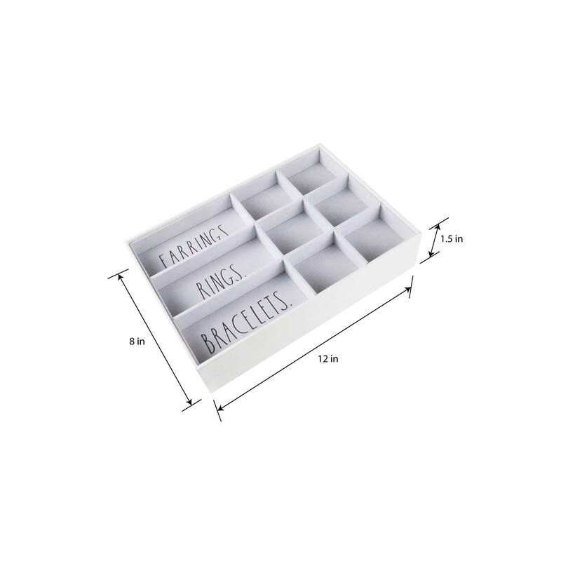Rae Dunn Set 2 Stackable Jewelry Trays