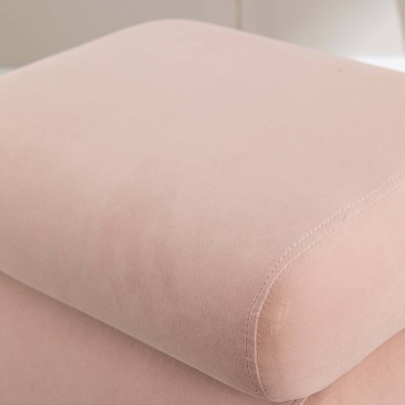 S-shape Ottoman Makeup Stool Footstool （Teddy/Velvet）