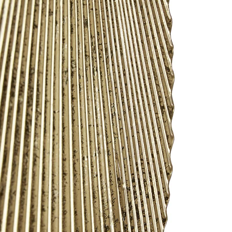 Roomfitters 2-Piece Half Moon Metal Wall Decor Set, Modular Gold Leaf Finish Dimensional Sunburst Art for Living Room