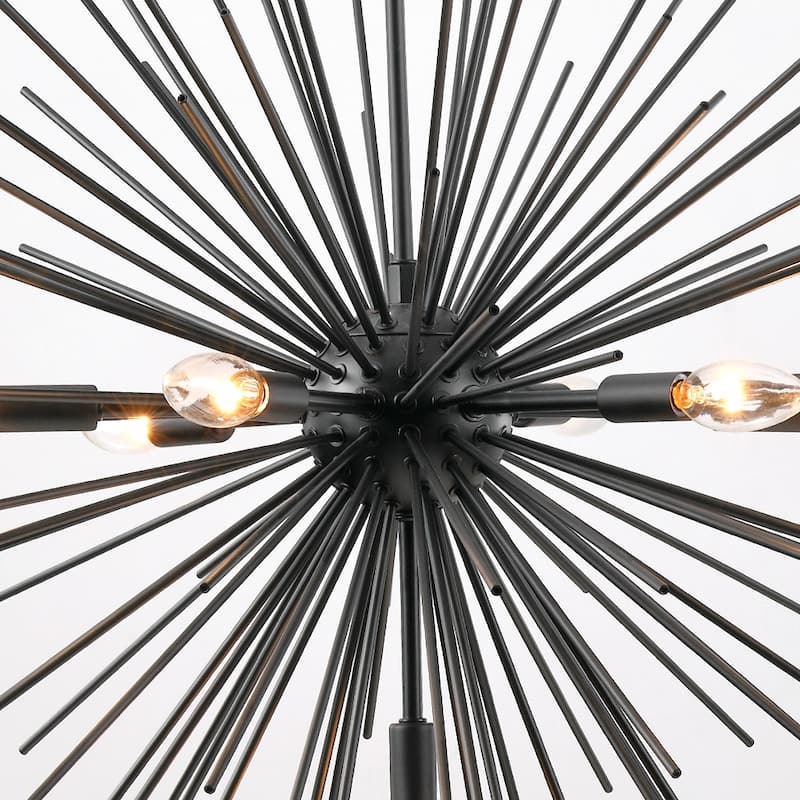 Maxax 7-Light Sputnik Sphere Chandelier with Wrought Iron Accents