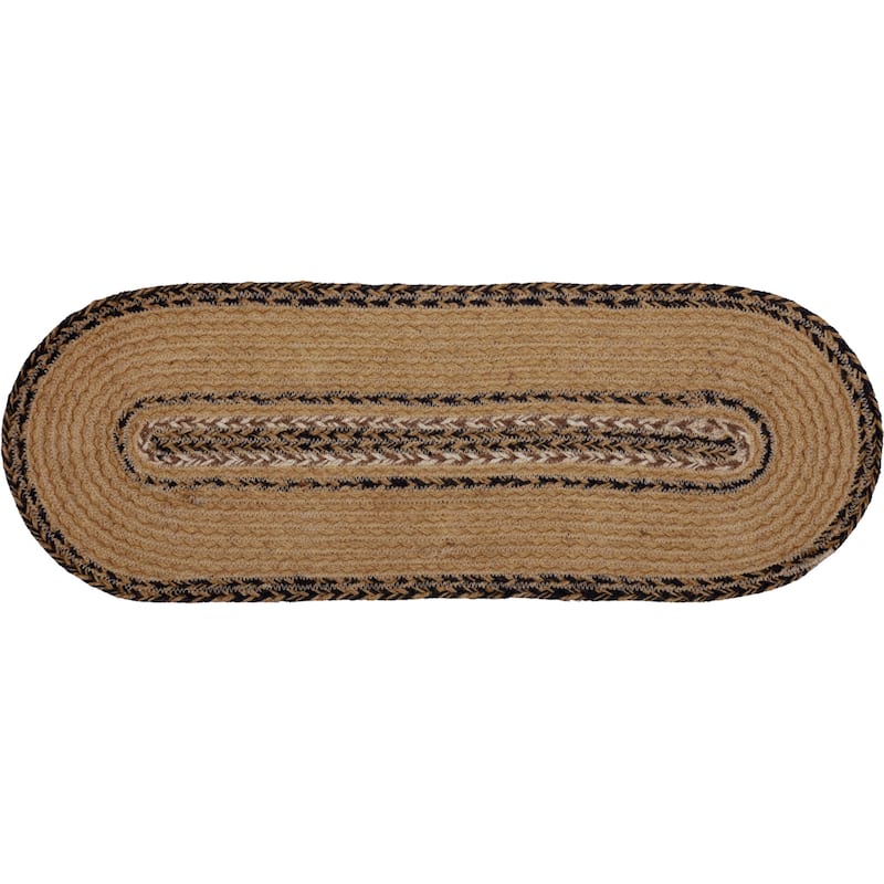 Kettle Grove Stars Border Stenciled Jute Runner