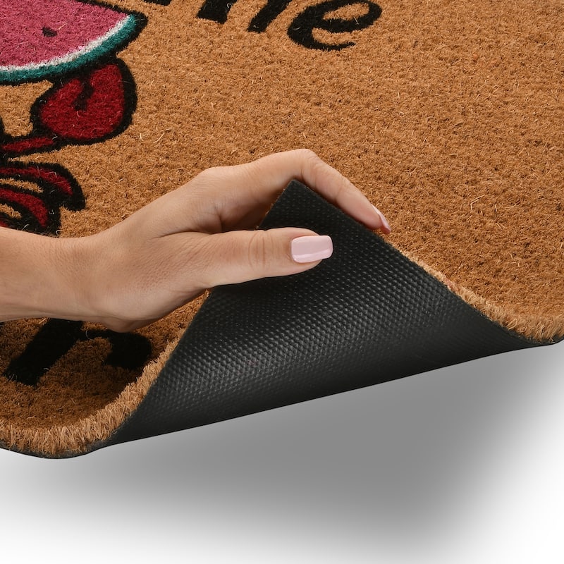30" Welcome Summer Crab Coir Doormat