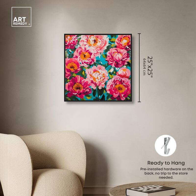 Maximalist Bloom Canvas by Art Remedy