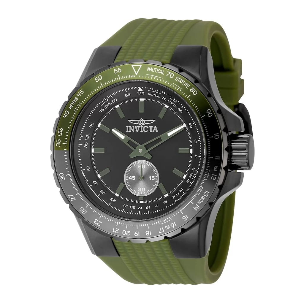 Invicta Men's 49323 Aviator Quartz Multifunction Black Dial Watch