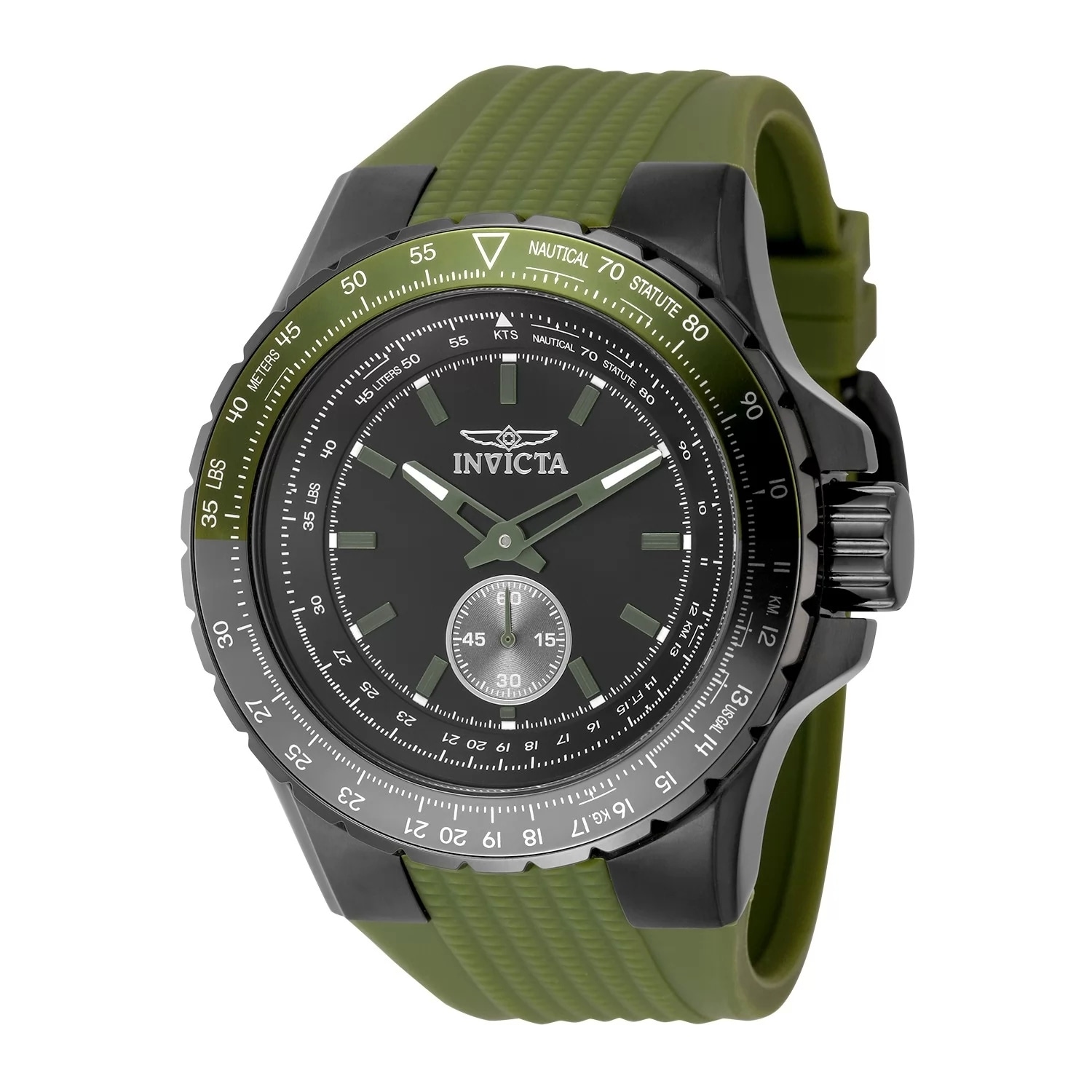 Invicta Men's 49323 Aviator Quartz Multifunction Black Dial Watch