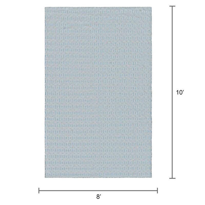 Handmade Villa Circles Indoor/ Outdoor Reversible Area Rug