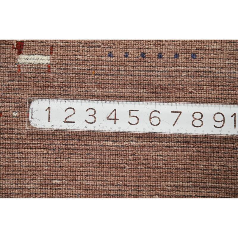 Hand Knotted Oriental 100% Wool Carpet Tribal Animal Pictorial Brown Gabbeh Area Rug - 7' 9'' X 4' 11''