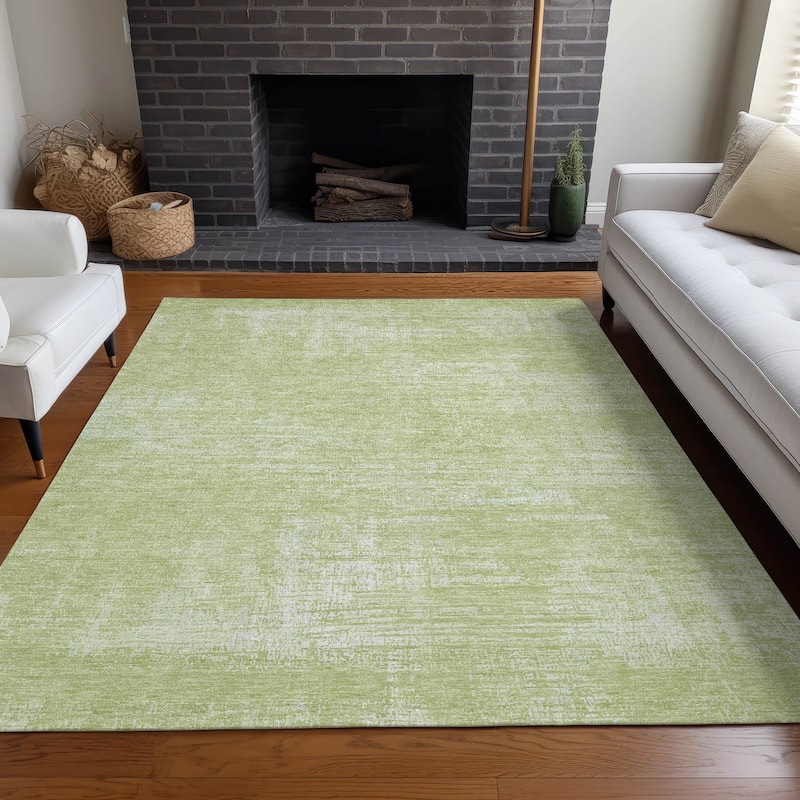 Premium Washable Super Soft Solid Chic Mayfield Rug - Sage - 8' x 10' - Rectangle