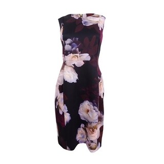 Shop Calvin Klein Women S Printed Sheath Dress Overstock 23444385