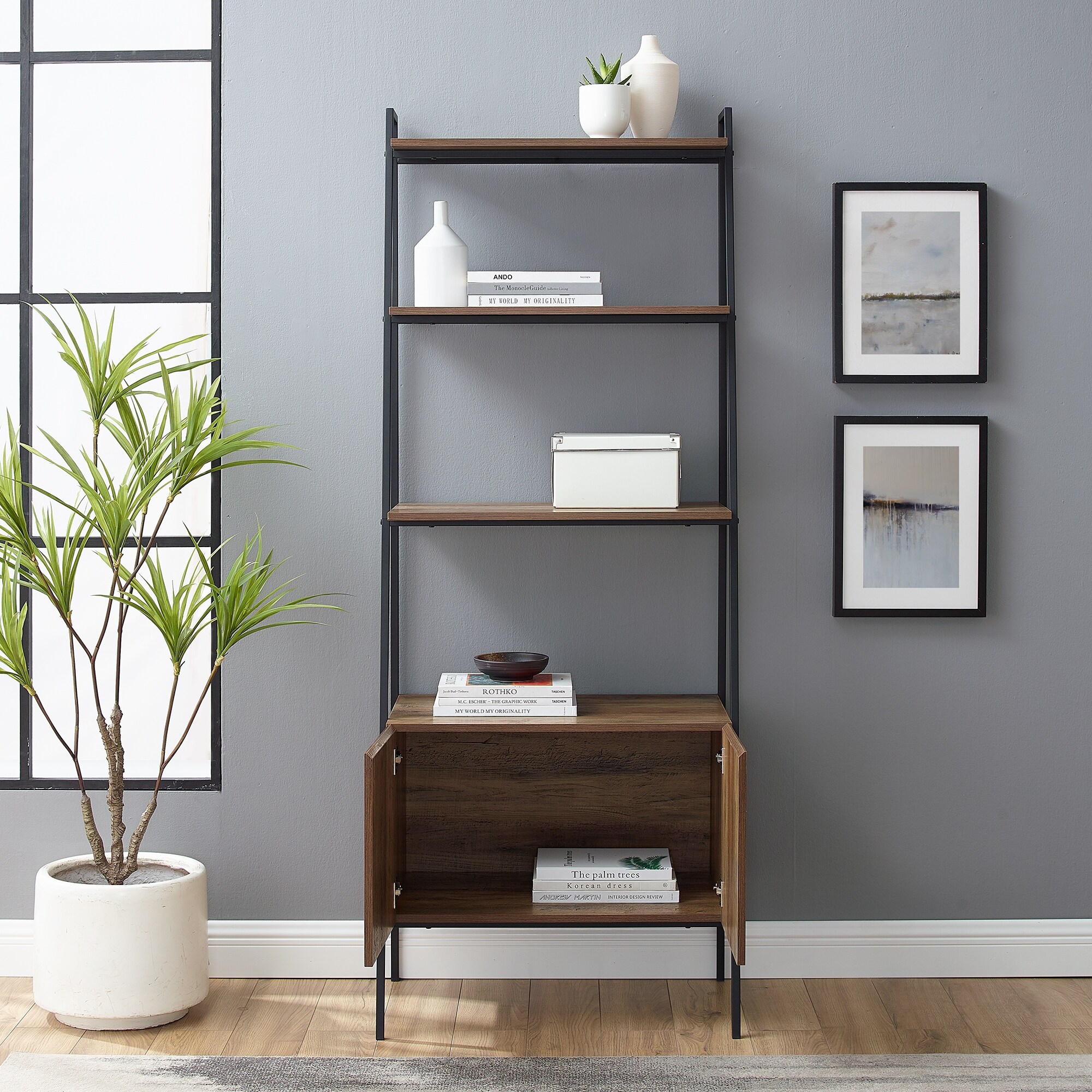 Middlebrook Lahuri 72inch Ladder Storage Bookshelf atelieryuwa.ciao.jp