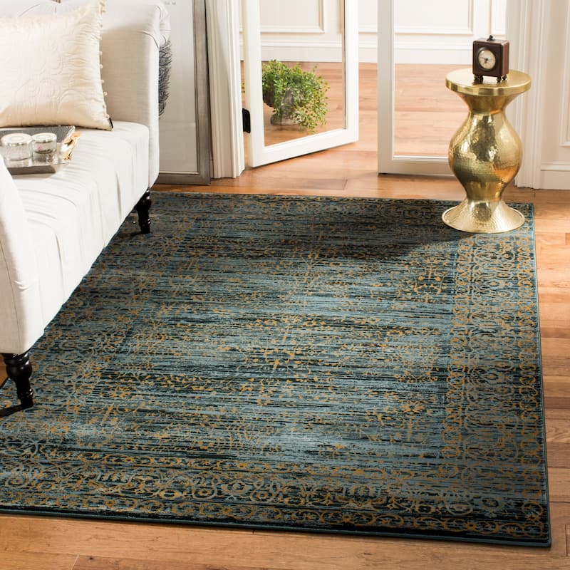 SAFAVIEH Serenity Vladimira Traditional Oriental Rug - 3'3" x 5'3" - Turquoise/Gold - Rectangle