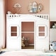 preview thumbnail 73 of 112, Solid Wood House Loft Bed With Ladder for Kids, Boys and Girls, Bedroom