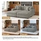 preview thumbnail 89 of 131, Oversized Chenille Modular Sectional Sofa Conversation Set with 2 Ottomans