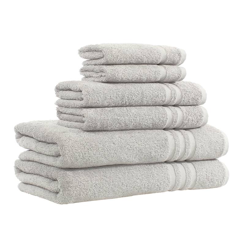 Copper Grove Tracadie Turkish Cotton 6-piece Terry Bath Towel Set - Grey