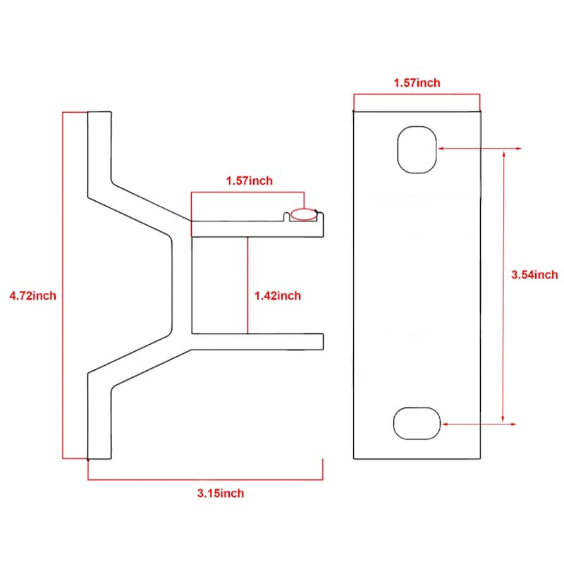 ALEKO Lot of 2 Wall Brackets for Retractable Half Cassette Awnings Dark Gray