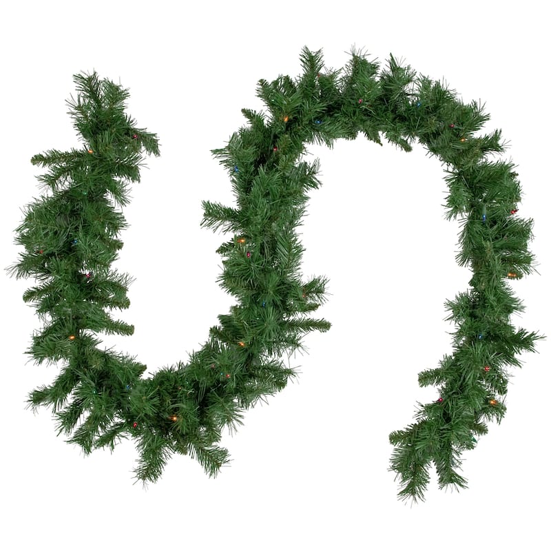 9' x 10" Pre-Lit Chatham Pine Artificial Christmas Garland Multi-Color Lights