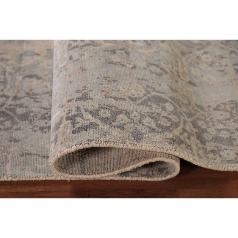 All-Over Abstract Area Rug Handmade Wool Carpet - 5'4"x 7'8"