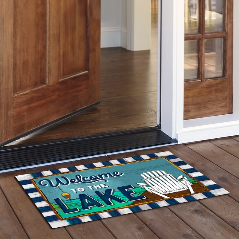 Entryway Floor Mat 29.5" x 17.75" - Welcome to the Lake - 29.375-17.75x.0263