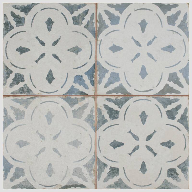 Merola Tile Kings Aurora Blue 17-5/8" x 17-5/8" Ceramic Floor and Wall Tile