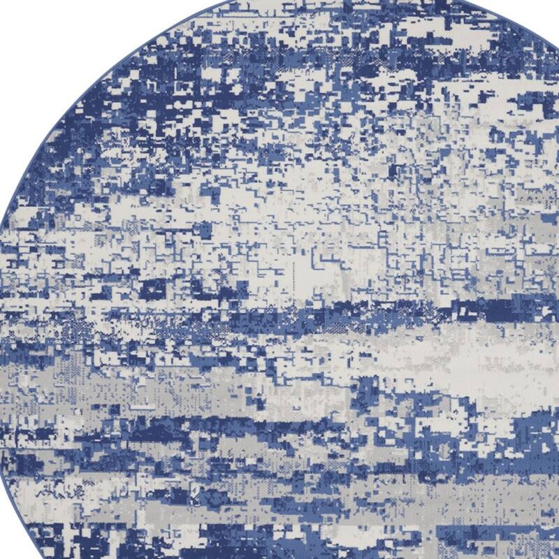Power Loomed Geometric Abstract Modern Stain Resistant Area Rug - 60' X '60' X '0.39