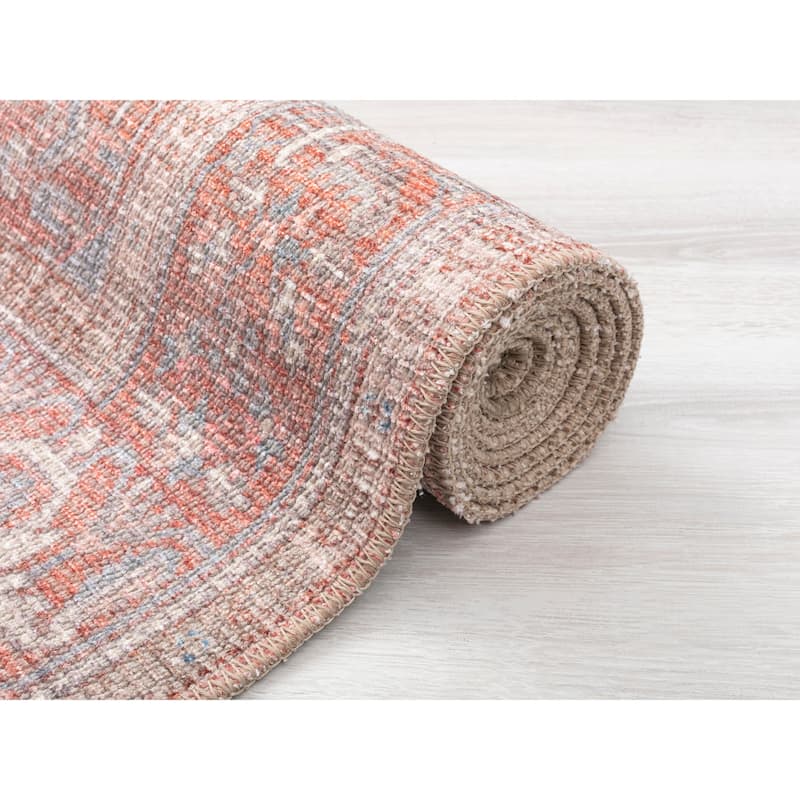VER01 Vera Collection Coral Power Loomed Indoor Area Rug