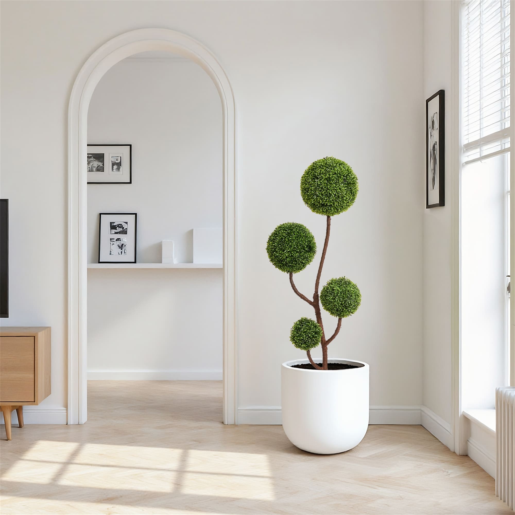 5FT Artificial Boxwood Topiary Tree