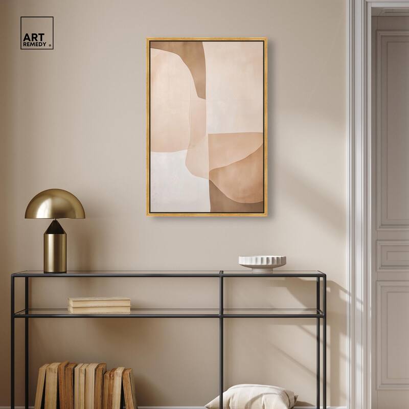 Forms in Beige II Canvas by Art Remedy