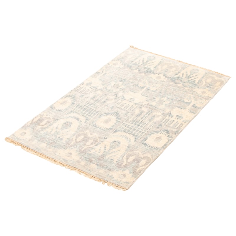 ECARPETGALLERY Hand-knotted Mystique Grey Wool Rug - 3'0 x 5'0