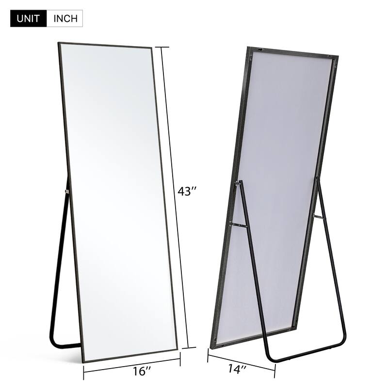 Framed Floor Mirror Standing Holder Full Length Mirrors