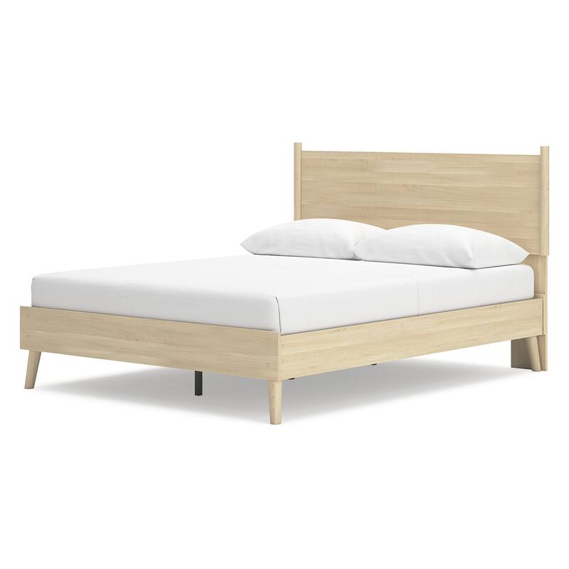 Signature Design by Ashley Cabinella Beige Platform Panel Bed
