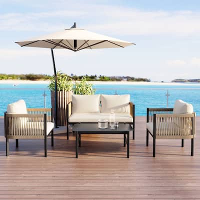 4-Piece Multi-Person Outdoor Sofa Set with A Table