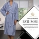 preview thumbnail 55 of 76, 100% Cotton Soft Terry Adult Unisex Lightweight Bathrobe by Superior