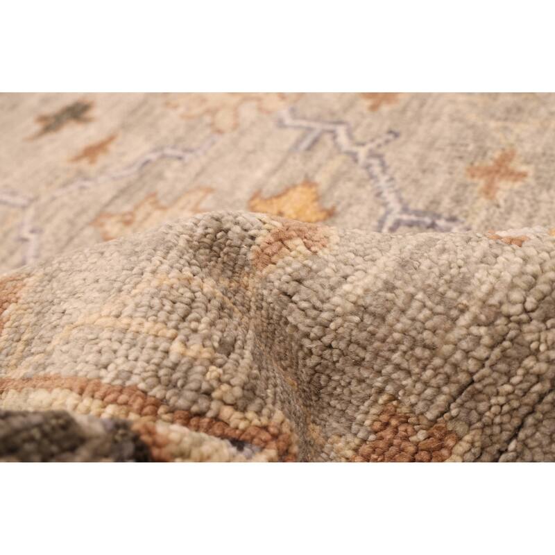 ECARPETGALLERY Hand-knotted Jules Serapi Grey Wool Rug - 8'10 x 12'0