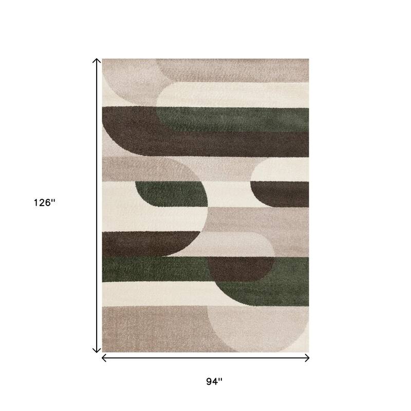 HomeRoots Geometric Modern Rectangle Area Rug - 8' X 11'