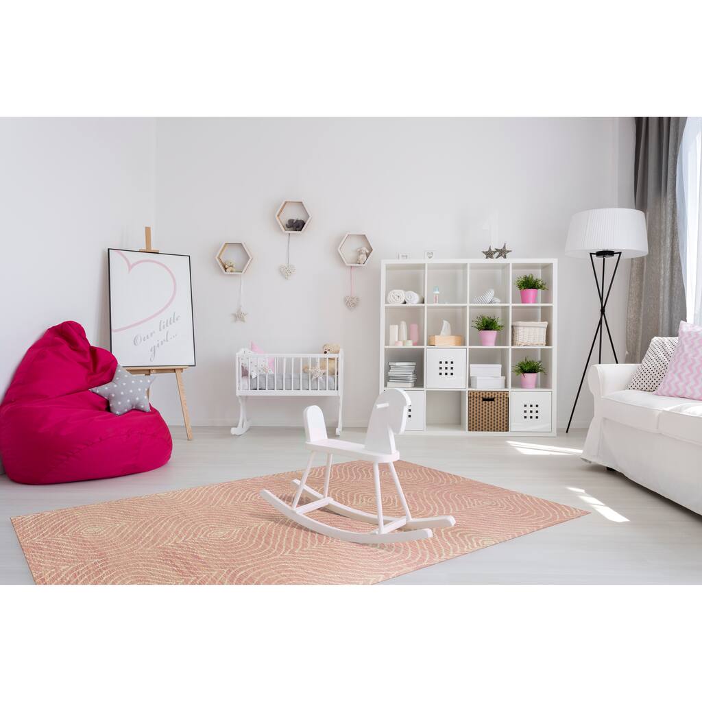 Pink Contemporary Transitional Spring Area Rug - Elegant and Timeless Design - 8' x 10'