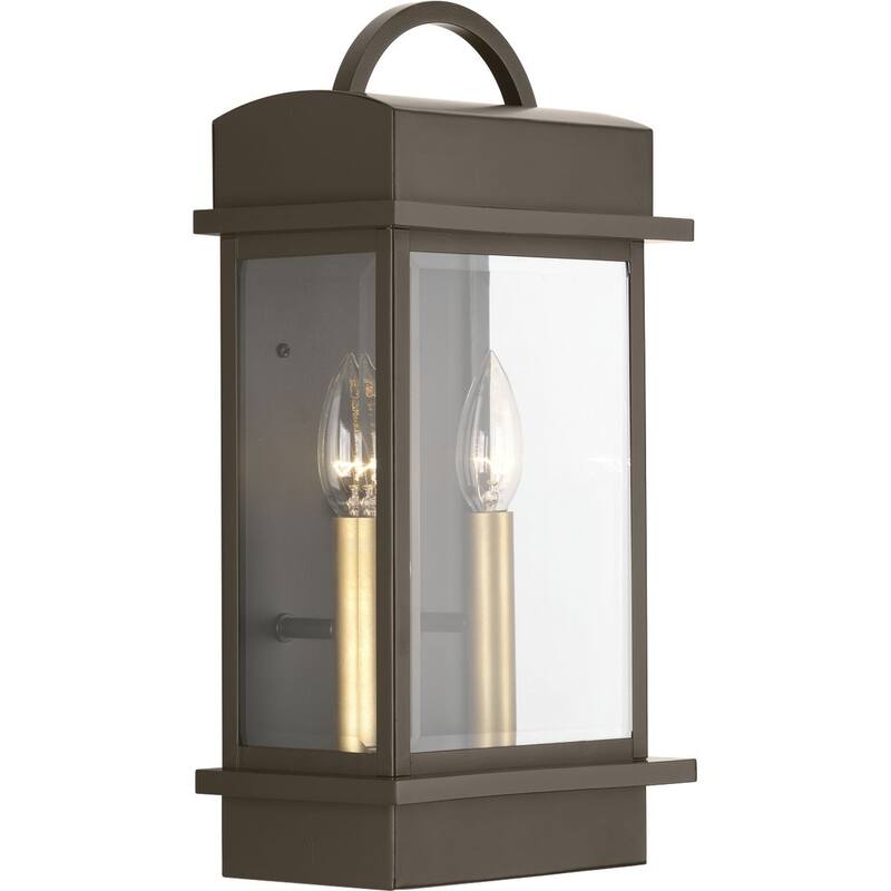 Progress Lighting Santee Two-light Aluminum Small Wall Lantern