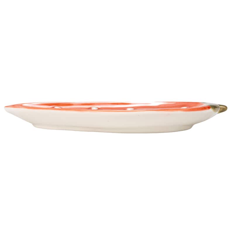 Stoneware Fruit Plate Set - 6.0"L x 4.0"W x 0.8"H