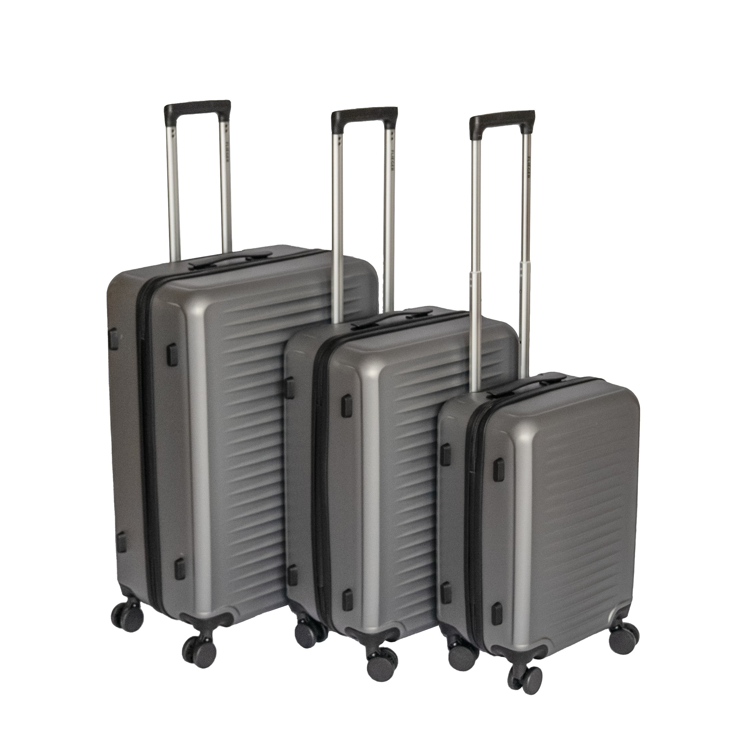 Dark gray ABS 3-piece suitcase, 20 inches 24 inches 28 inches