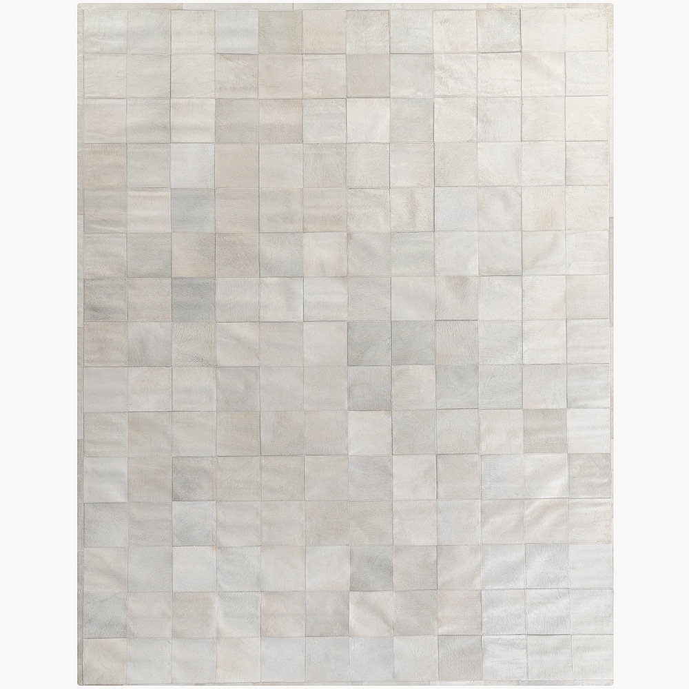 Ben Soleimani South American Cowhide Tile Hand Woven Rug