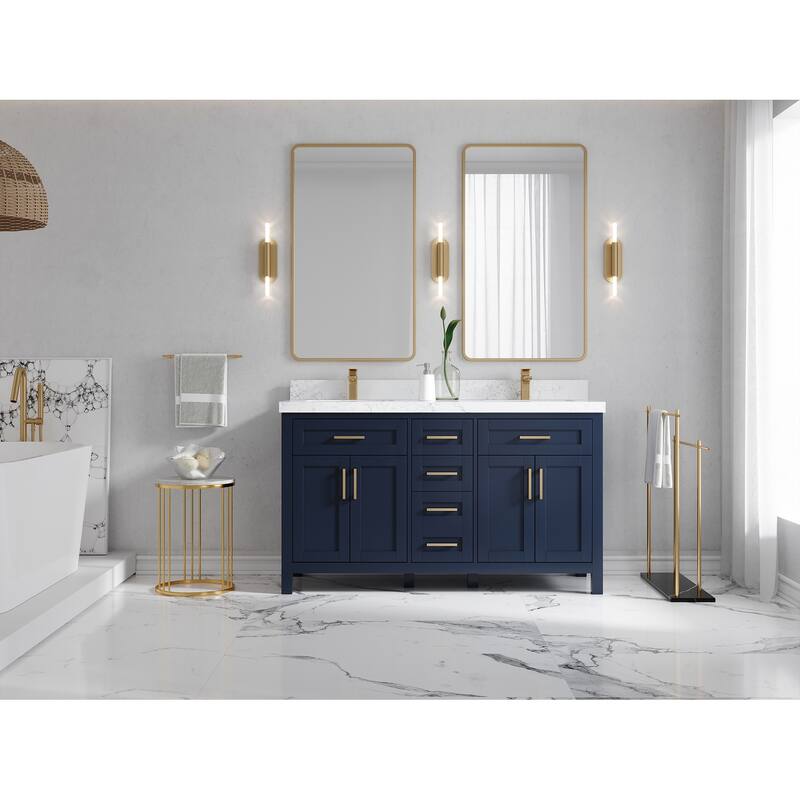 Willow Collections 60 in. W x 22 in. D Cambridge Double Sink Bathroom Vanity with Countertop