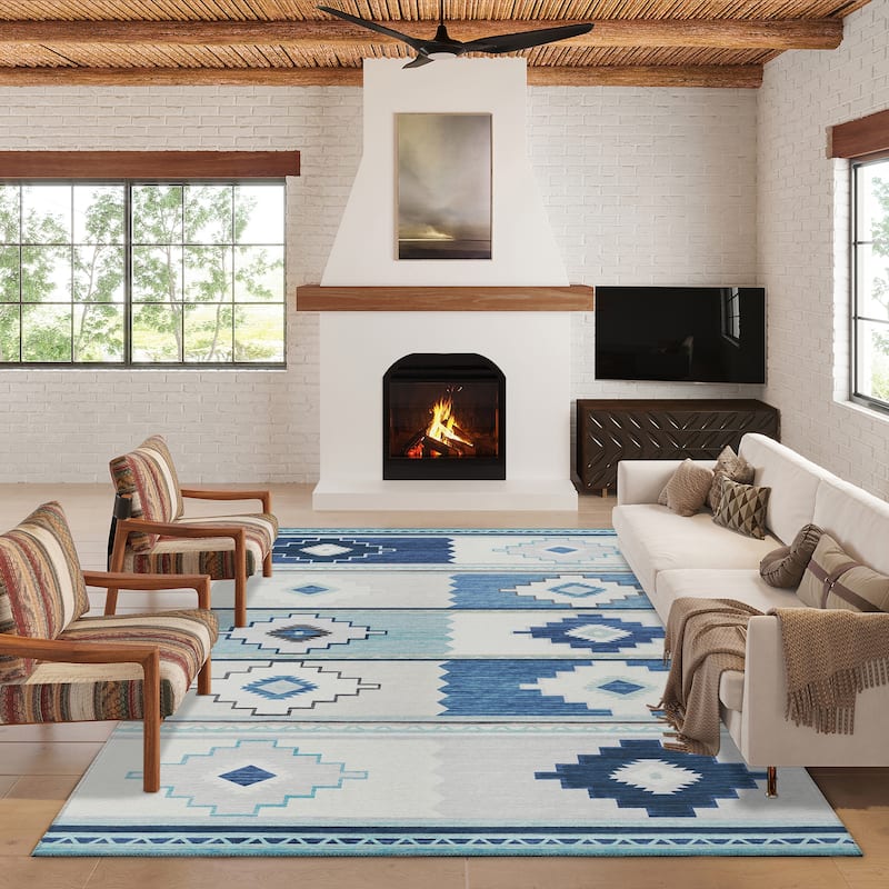Indoor/ Outdoor Sonora Boho Medallions Washable Rug