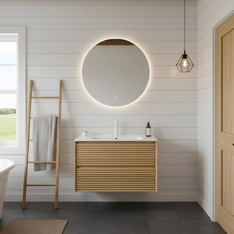 Modern Wall Mounted Bathroom Vanity with Sink