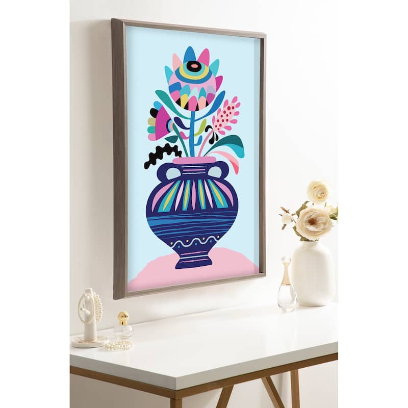 Kate and Laurel Blake MCM Whimsical Framed Printed Art by Rachel Lee